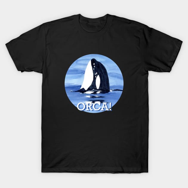 Orca! PNW Watercolor Painting T-Shirt by MMcBuck